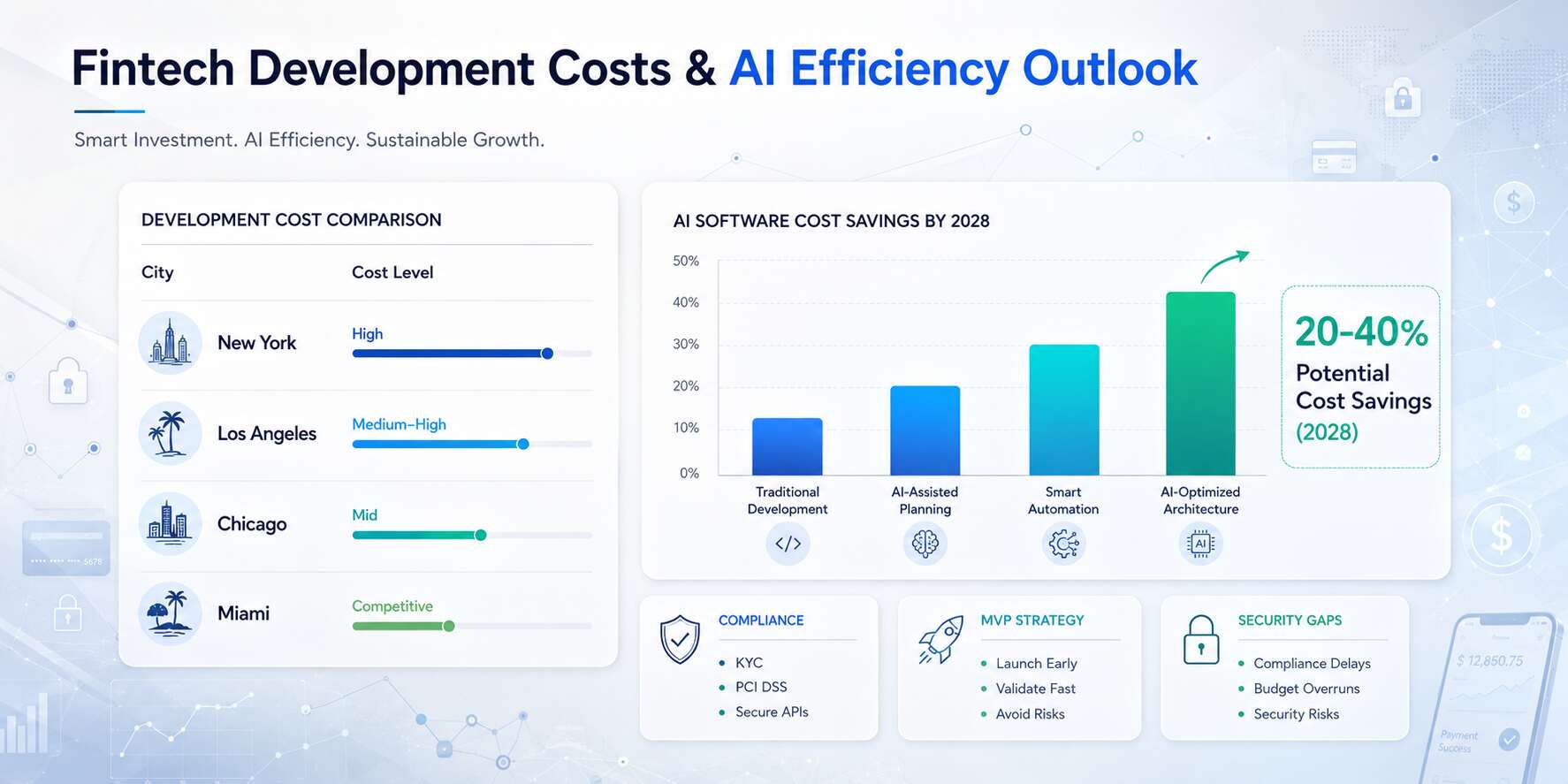 Fintech App Development Cost and AI Efficiency Look