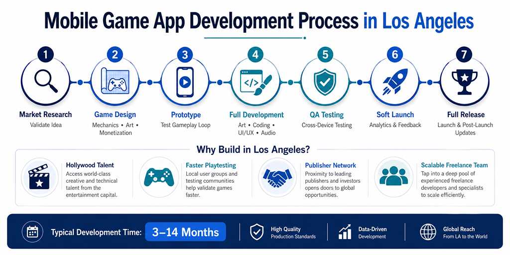 Mobile game app development process in Los Angeles