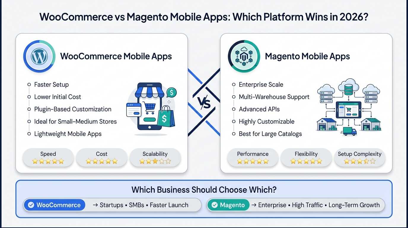 WooCommerce vs Magento Mobile Apps Which Platform Wins in 2026