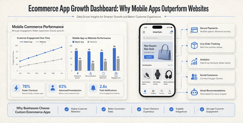 ecommerce app growth dashboard
